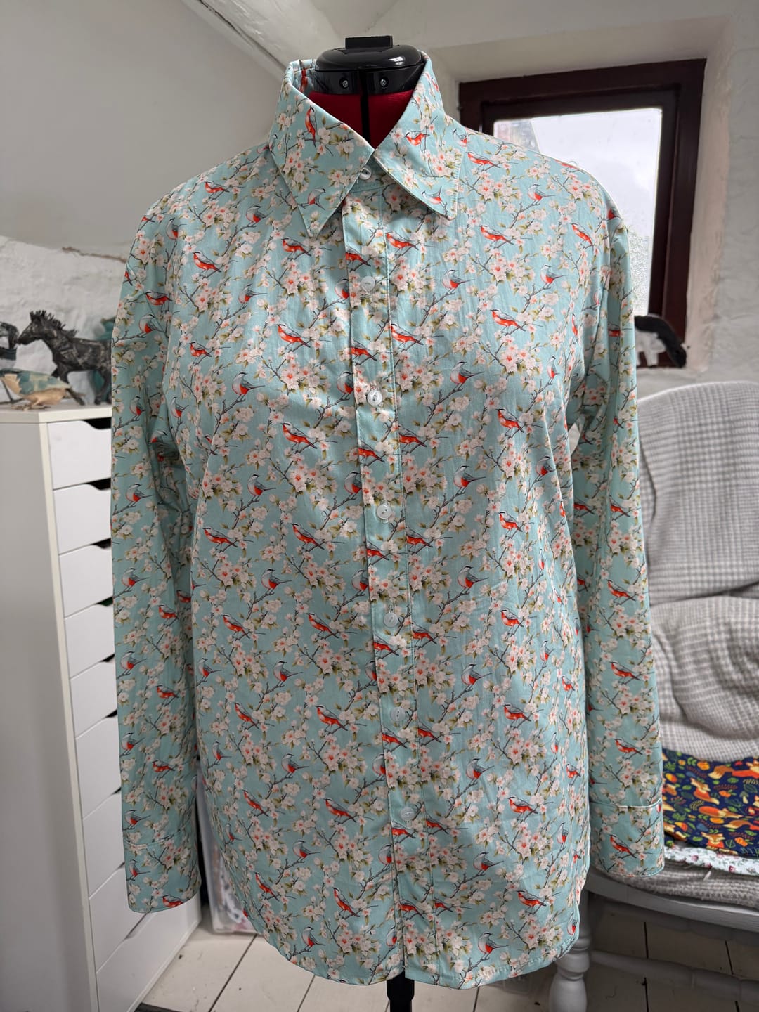 Customer photo review of Birds of Spring Rose & Hubble Cotton Poplin Fabric