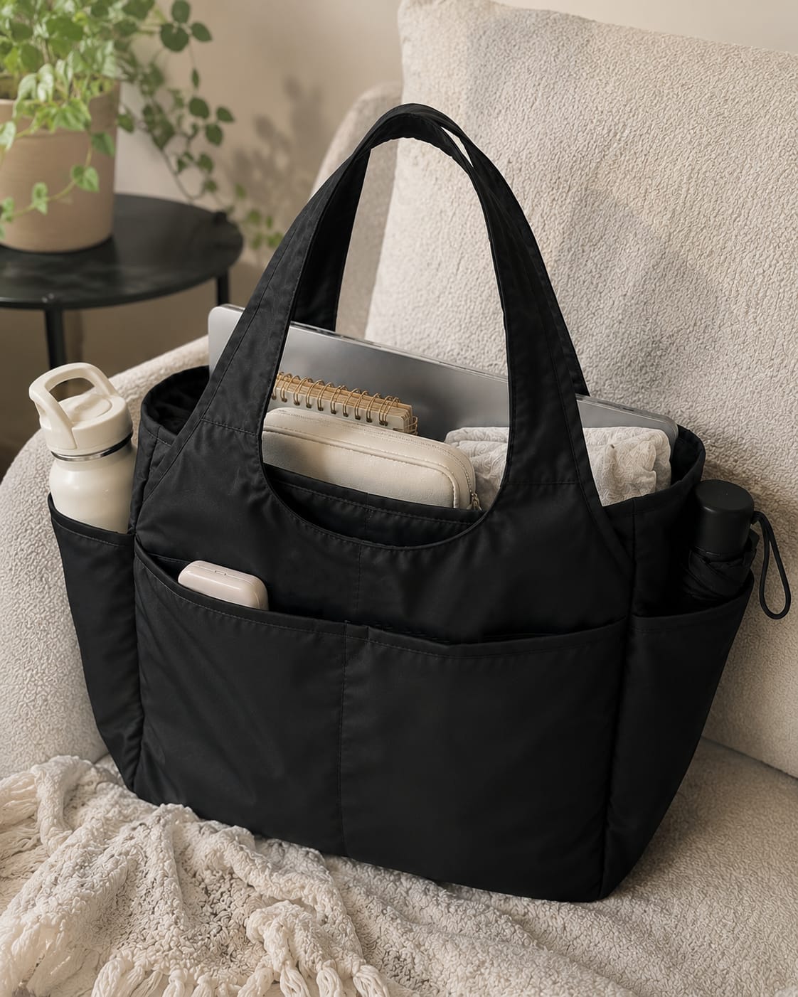 Customer photo review of Large Multi-Pocket Tote Bag