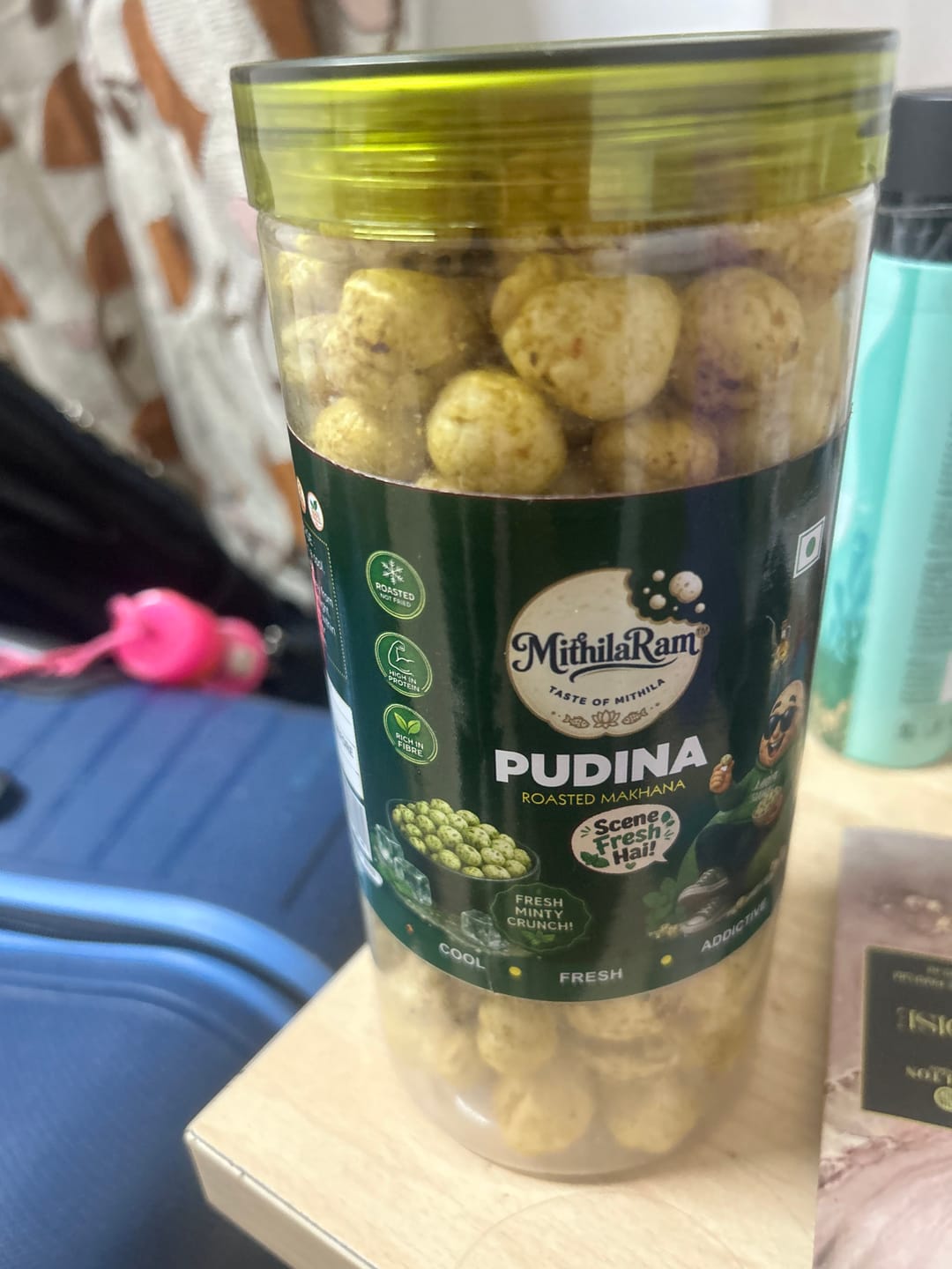 Customer photo review of MithilaRam™ Pudina Olive Oil Roasted Makhana (85 g)