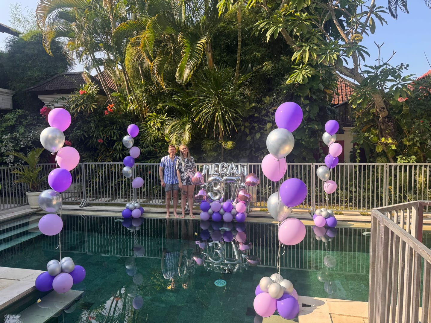 Customer photo review of 🎈 Pool Balloon Decoration Setup
