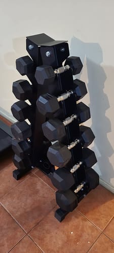 Customer photo review of IRONSIDE Triangle Dumbbell Storage Rack