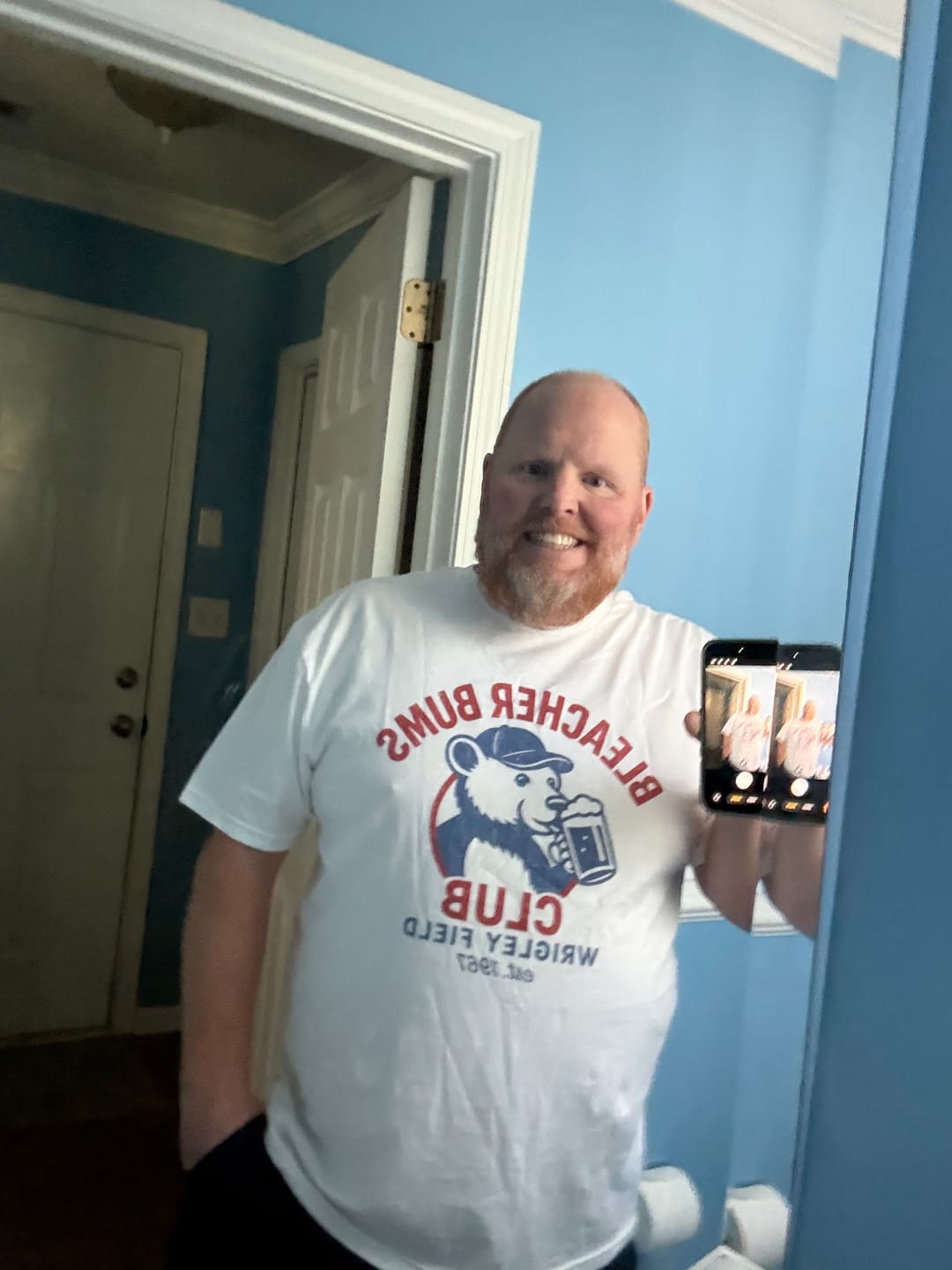 Customer photo review of Bleacher Bums Club T-Shirt