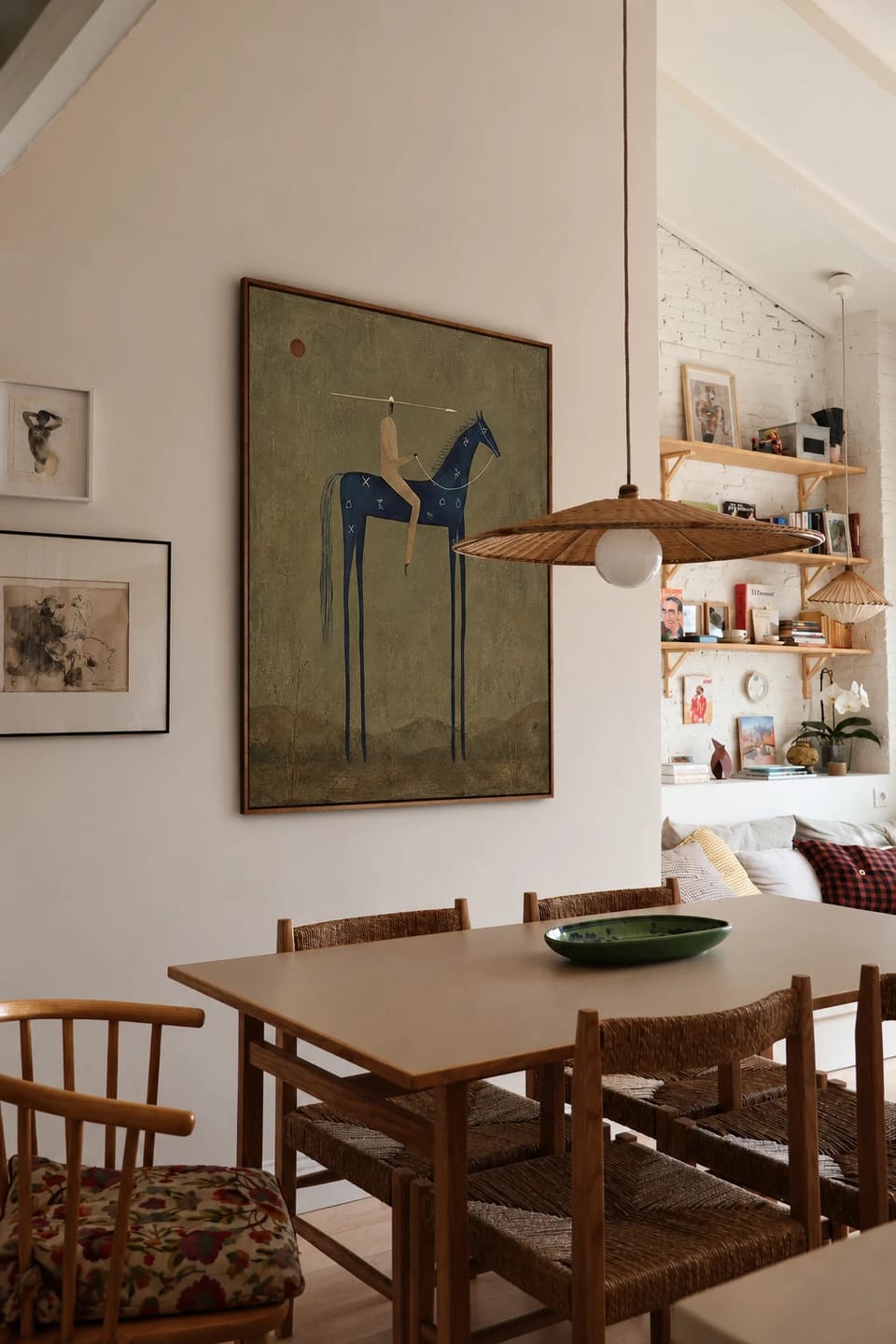 Customer photo review of Vintage Americana Art｜Indigo Lance Rider