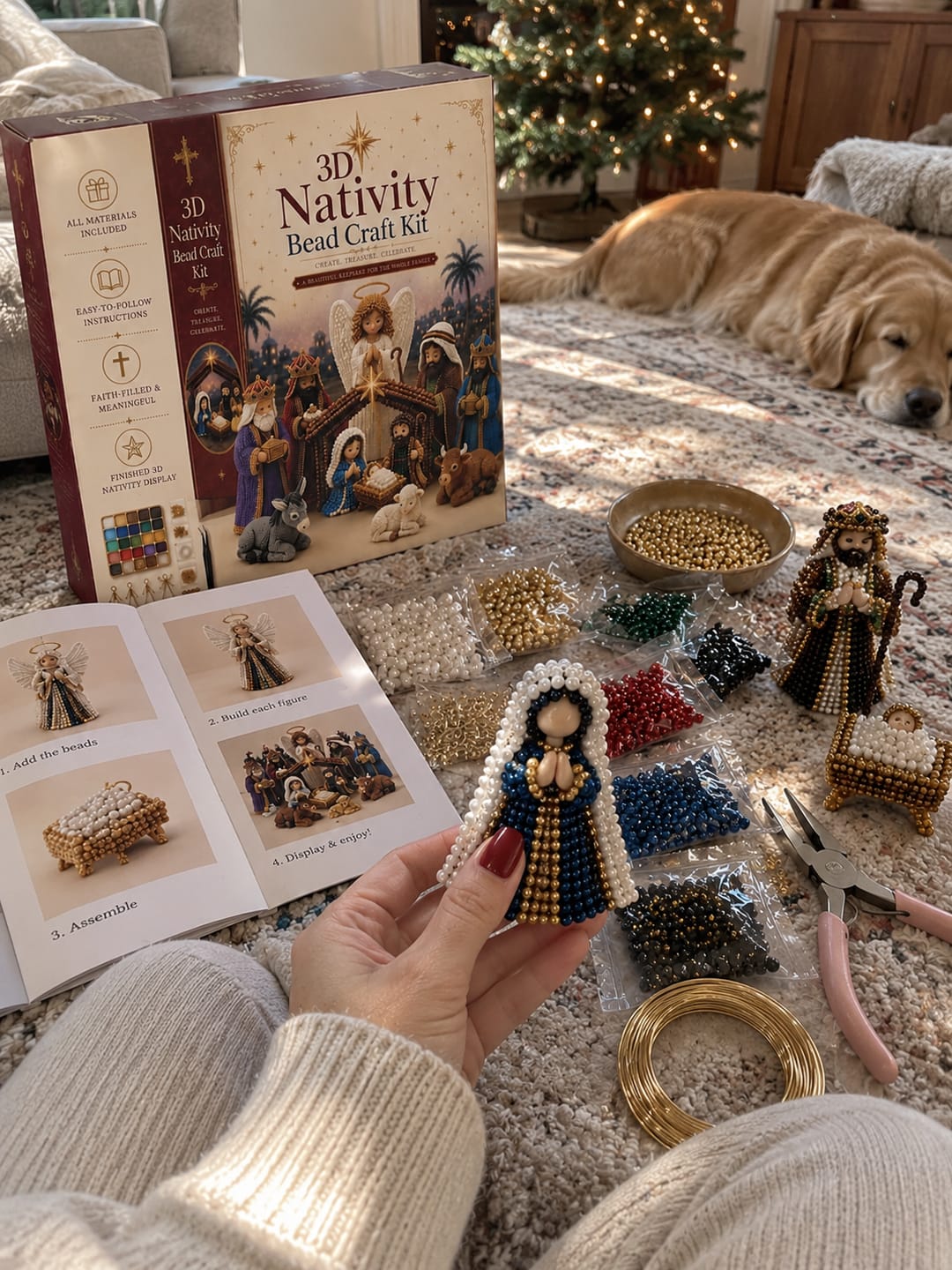 Customer photo review of Nativity Bead Craft Kit
