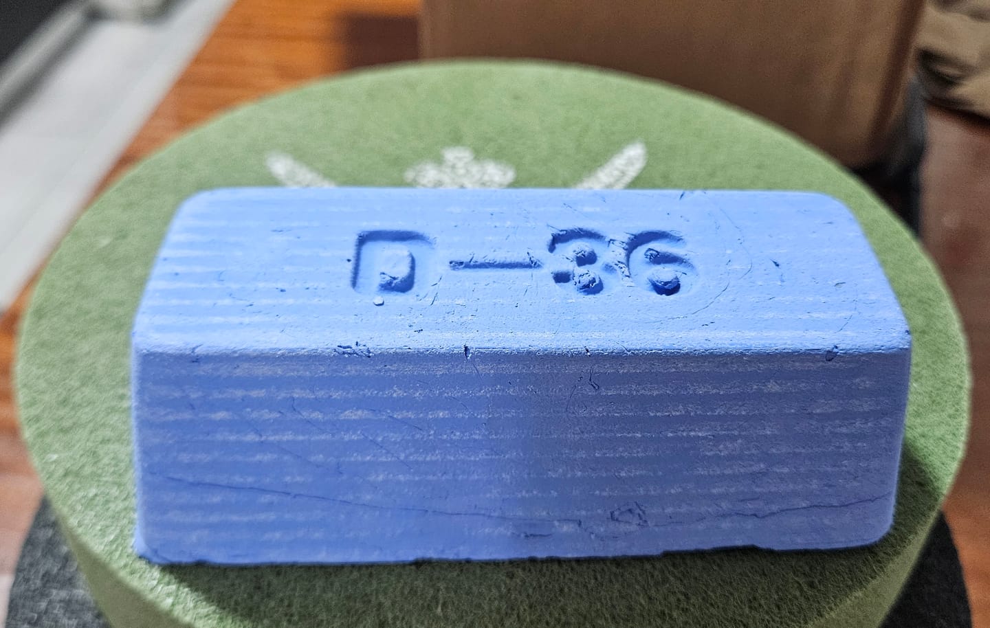 Customer photo review of Japan D-36 Blue Stainless Steel Polishing Compound