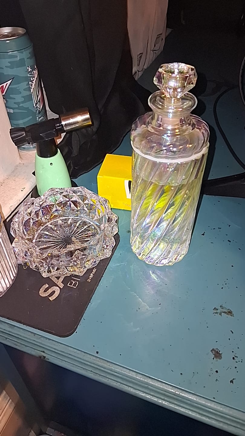Customer photo review of Decanter Gravity Bong - Iridescent