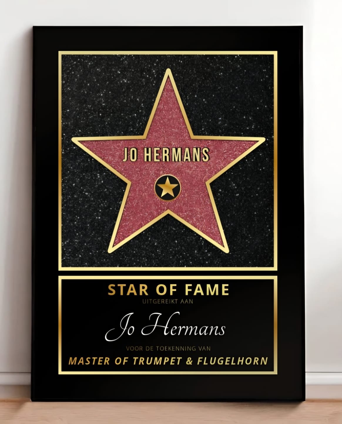 Customer photo review of Gepersonaliseerde poster - Star of fame