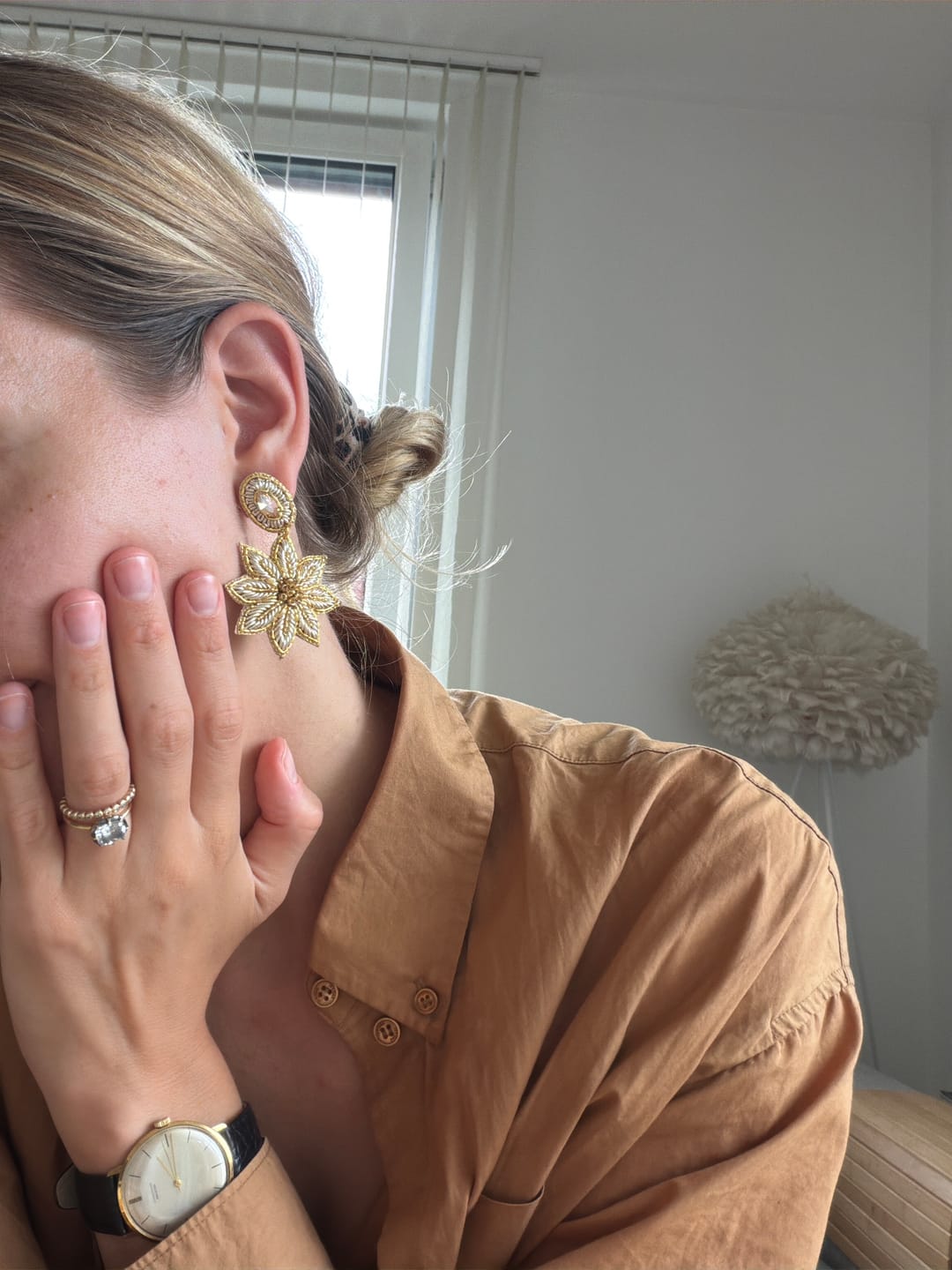 Customer photo review of Elegante Soutache-Ohrringe als Edelweiß-Blüte