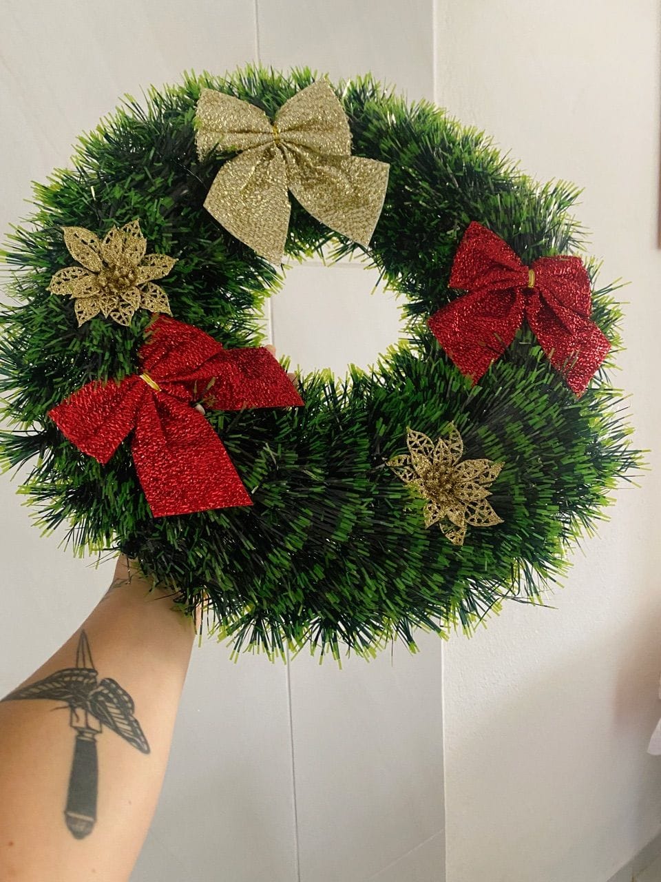 Customer photo review of Guirlanda de Natal Estruturada Decorativa 25cm e 40cm