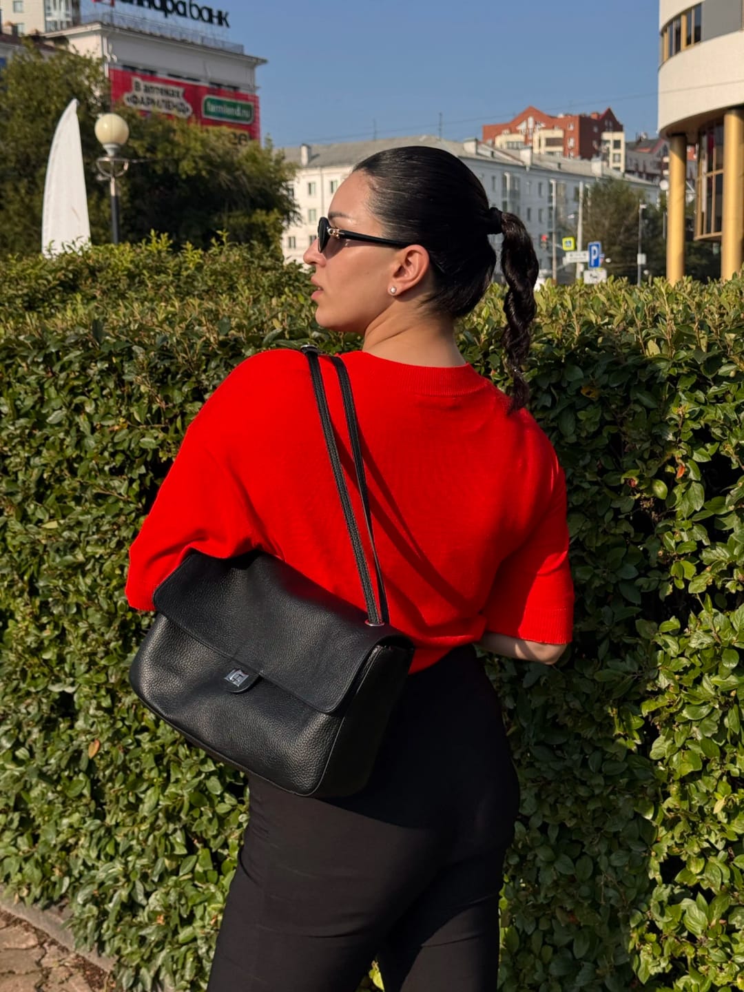 Customer photo review of Miriam Elephant Gray Cowhide Crossbody