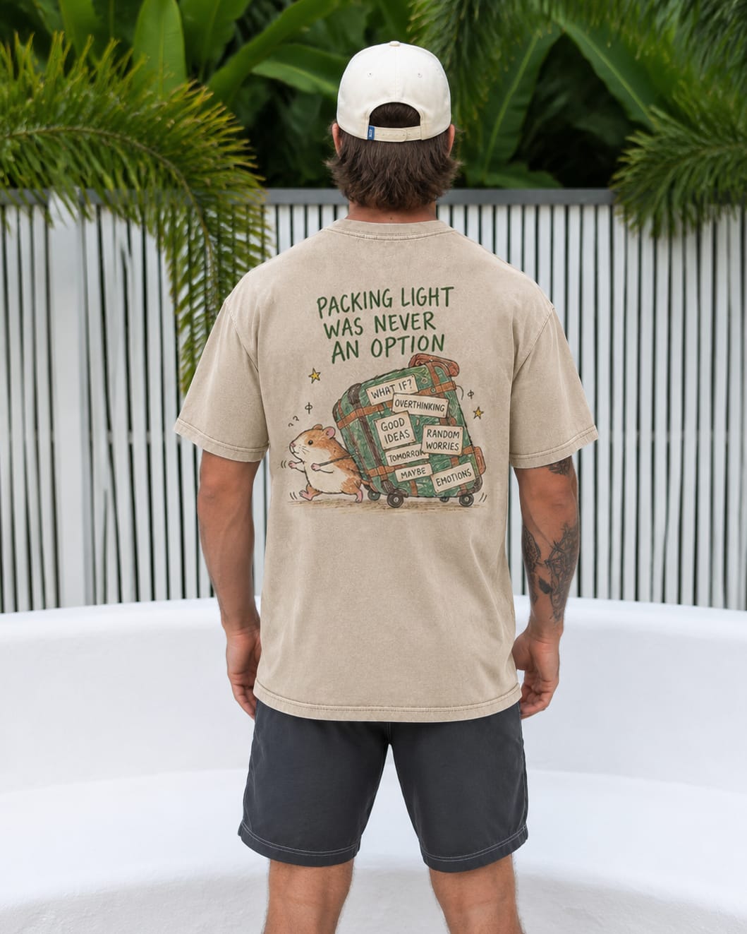 Customer photo review of The Suitcase We All Carry Washed Graphic Tee