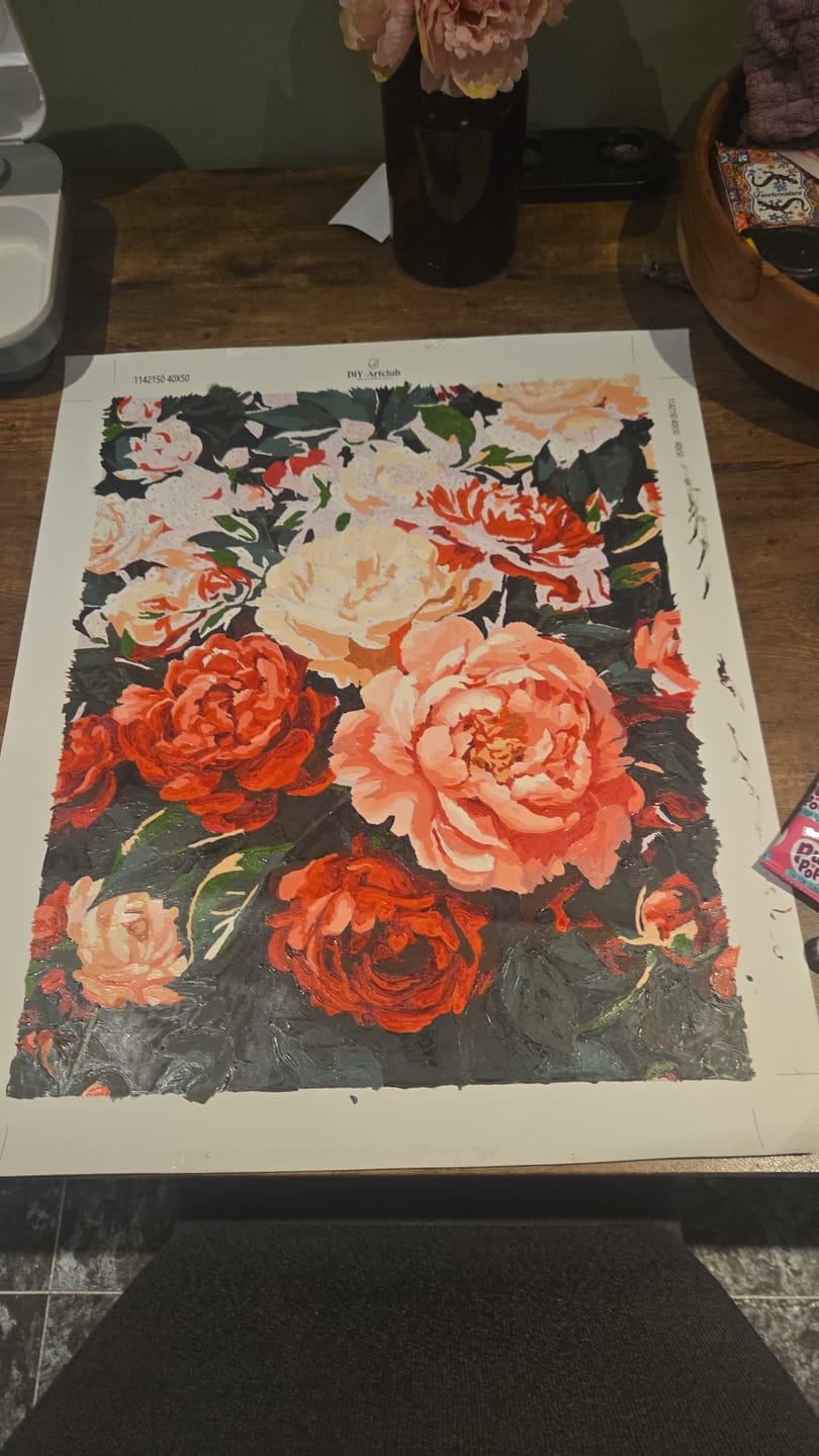 Customer photo review of Peonies | Paint by Number