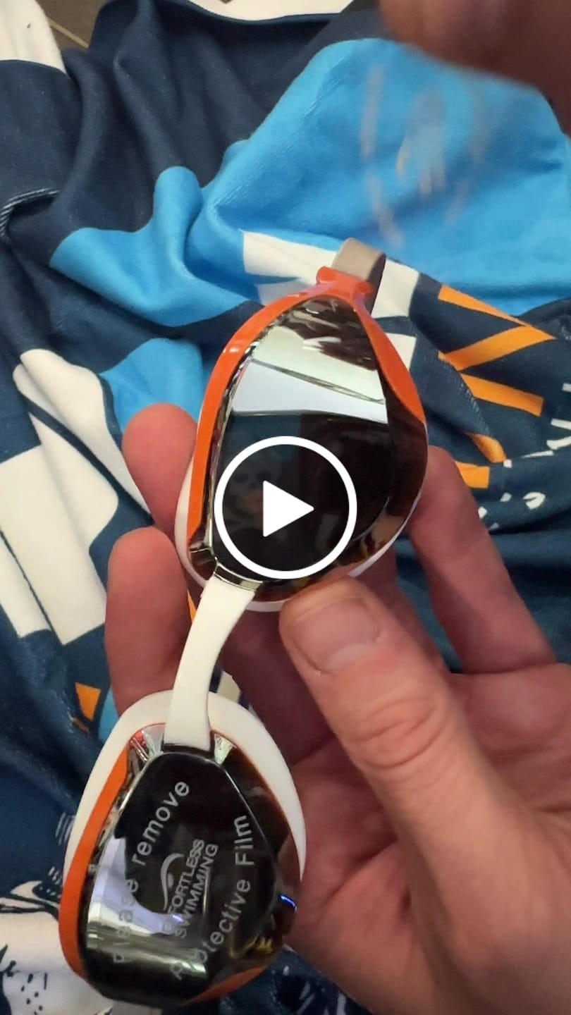 Customer video review of NanoClear™ Viper Swim Goggles Mirror - (Grey/Orange)