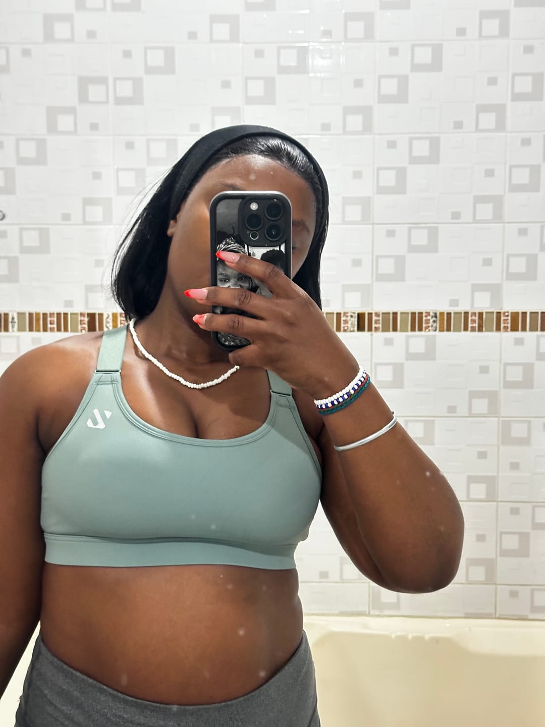Customer photo review of Super Elastic Yoga Set Green Sports Set