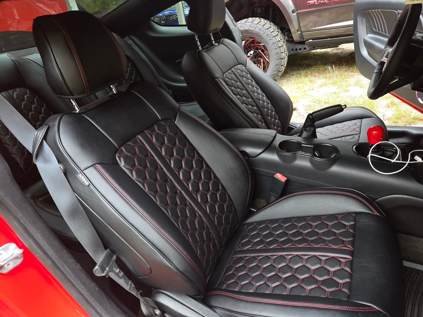 Customer photo review of 2015-23 Ford Mustang S550 Coupe Leather Seat Covers
