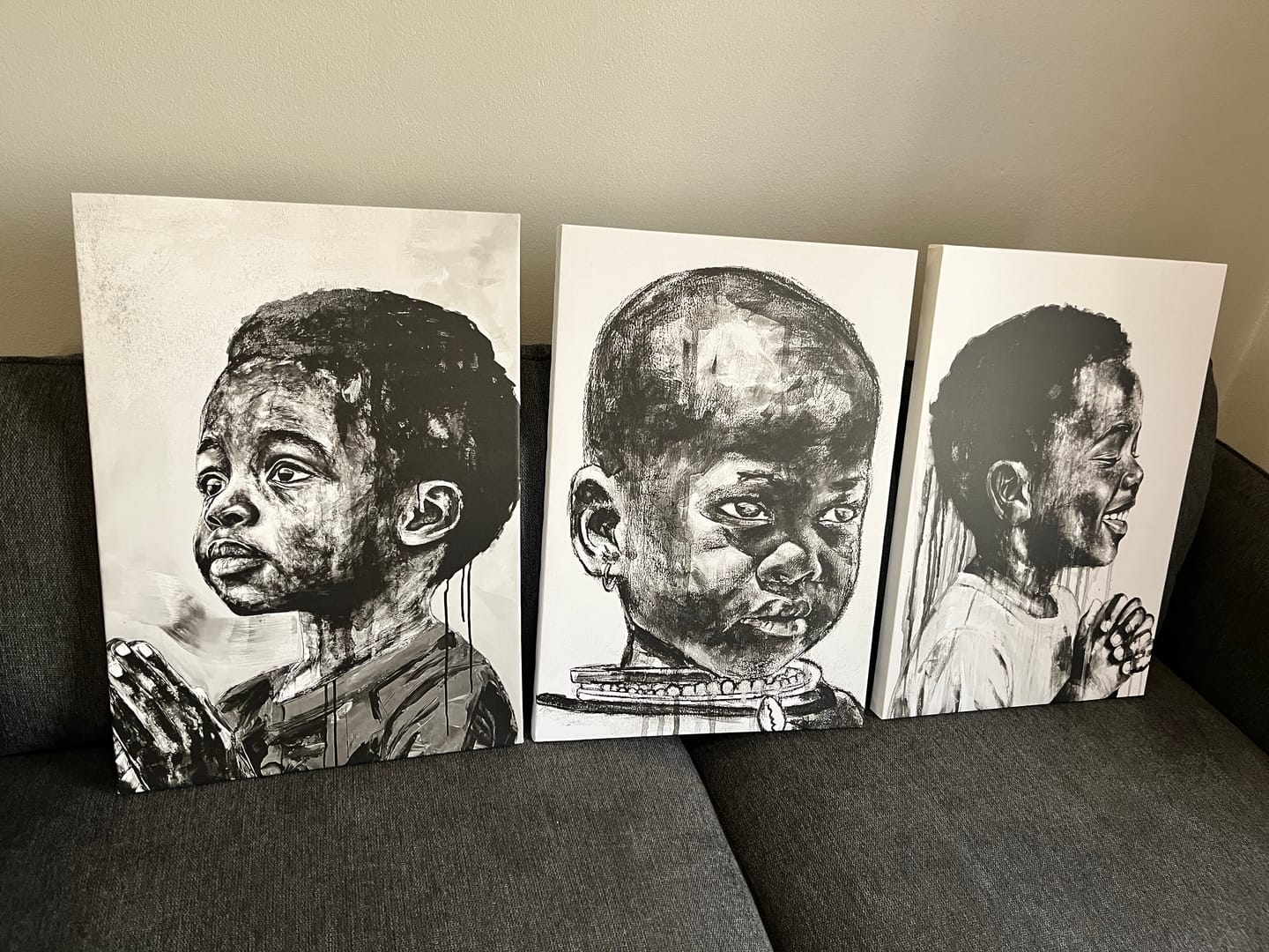 Customer photo review of 3 x A2 Canvas Combo