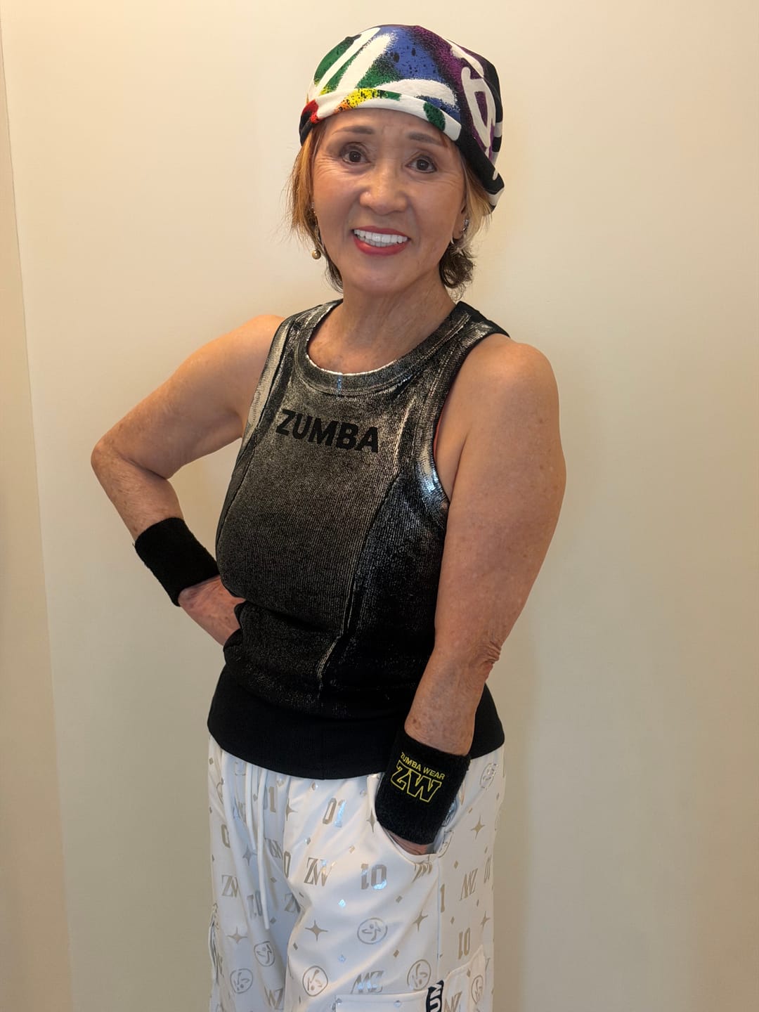 Customer photo review of Rock 'n' Roll Fitted High Neck Rib Tank