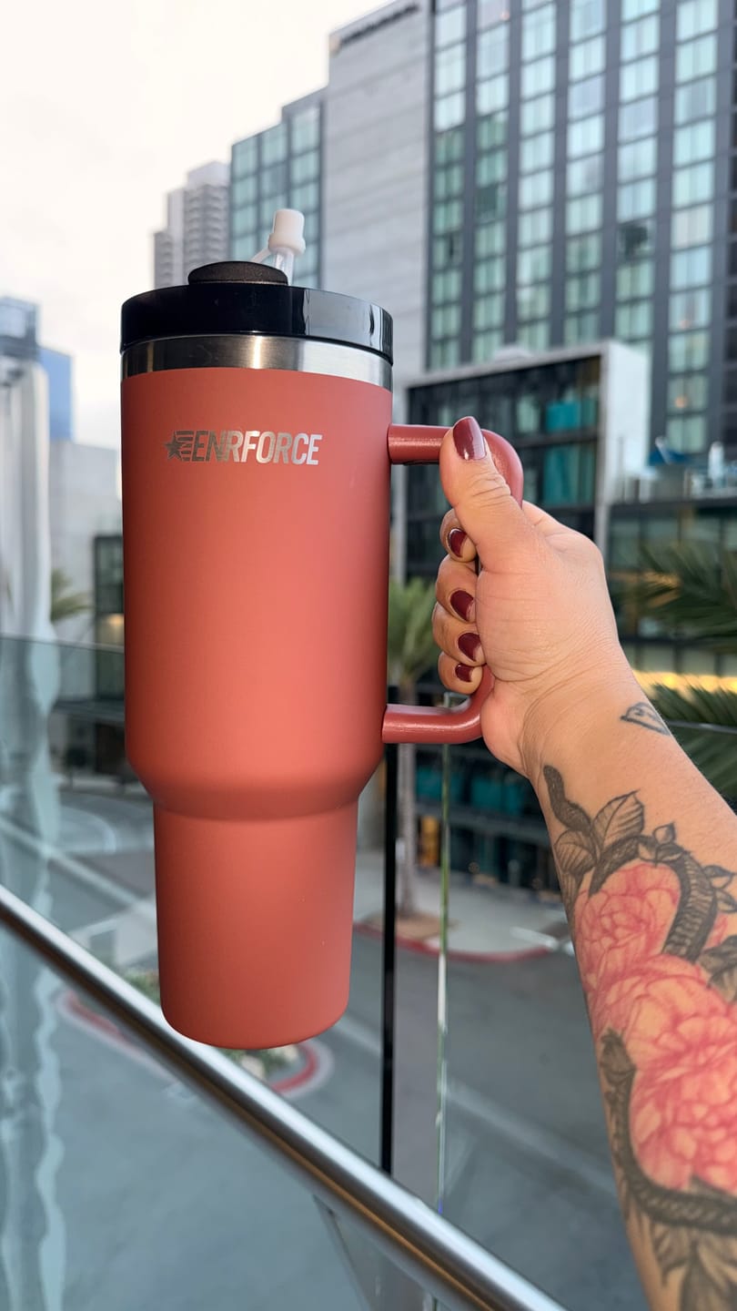 Customer photo review of 40 OZ Soft Matte Tumbler
