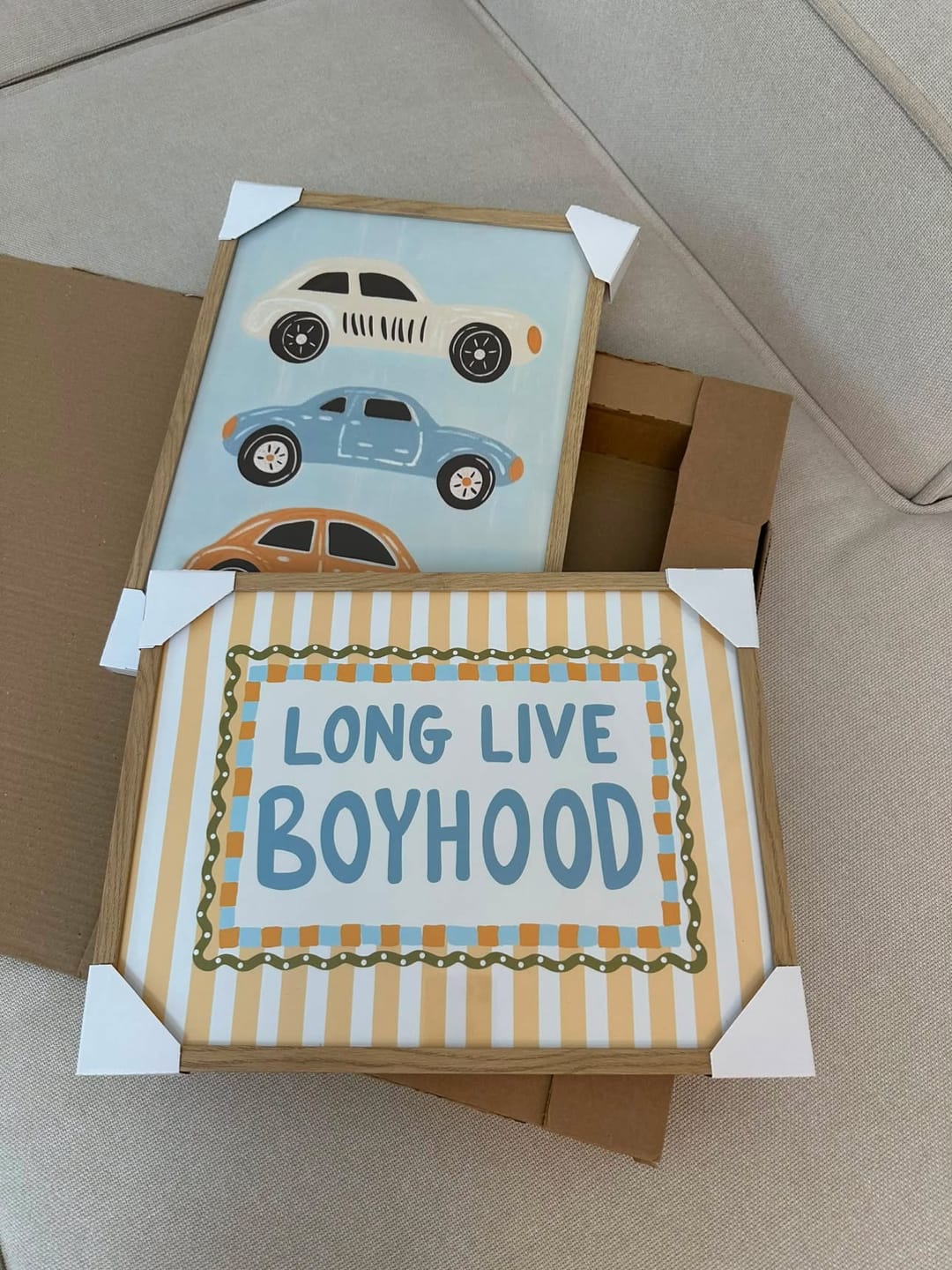 Customer photo review of Vintage Cars – Nursery & kids wall art