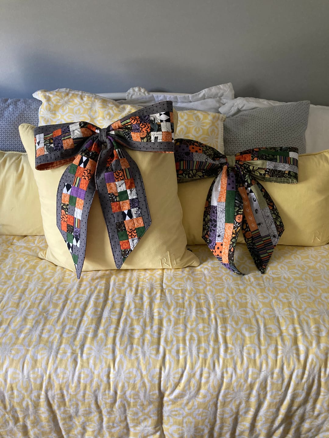 Customer photo review of Happy Fall Days Autumn Words Green Yardage for RBD - C16342 GREEN - PRICE PER 1/2 YARD