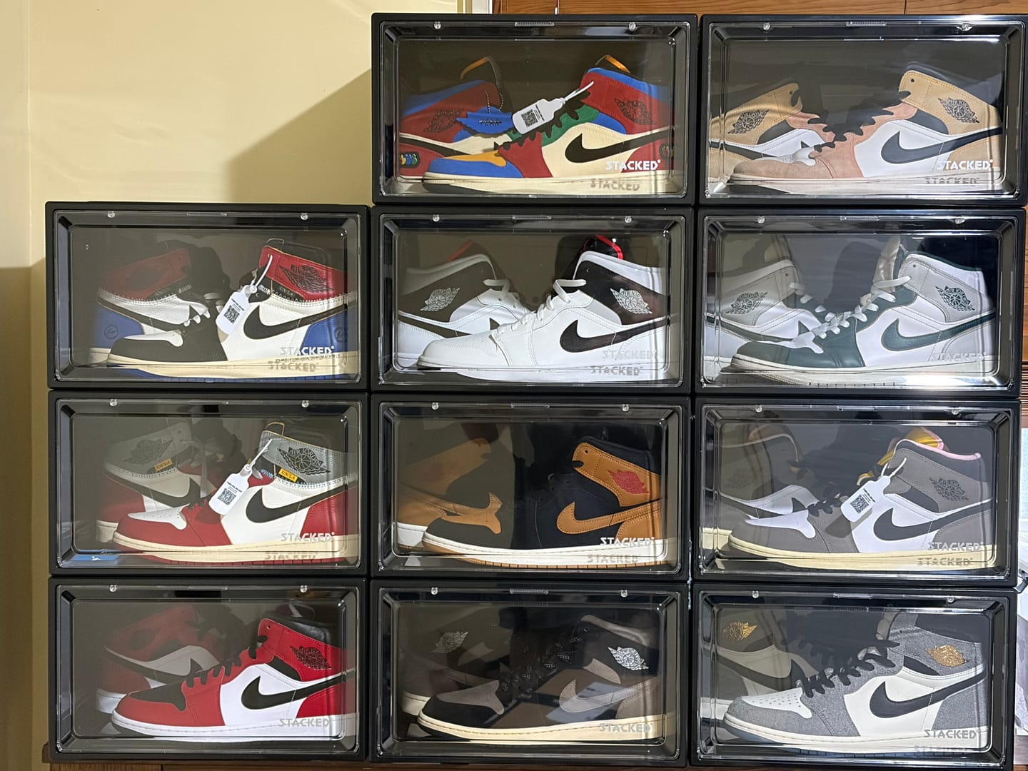 Customer photo review of Magnetic Sneaker Display Case - Buy Bulk (6pcs)