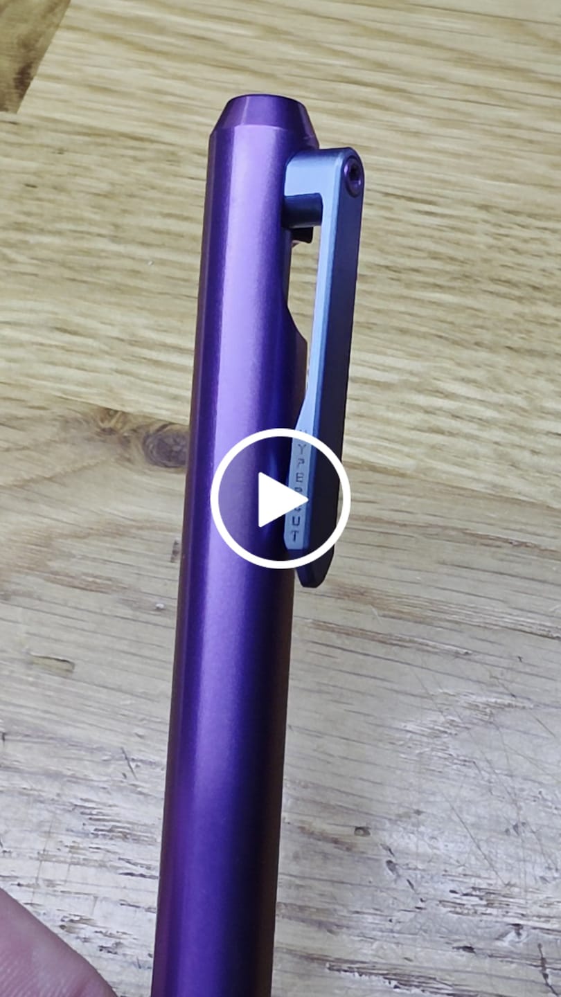 Customer video review of Hypercut MFG Nackt Pen, Machined Titanium Bolt Action, Pilot G2 Refill - Made in USA