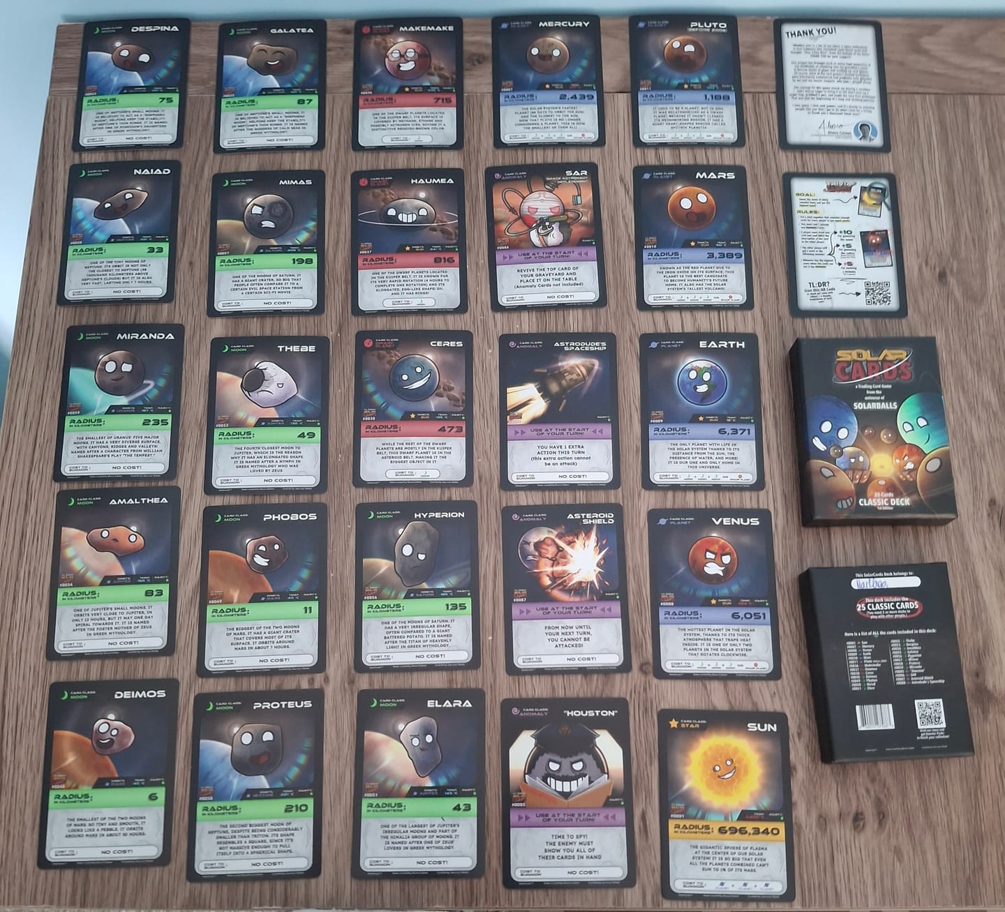 Customer photo review of SolarCards Classic Deck 1st Edition (Single)
