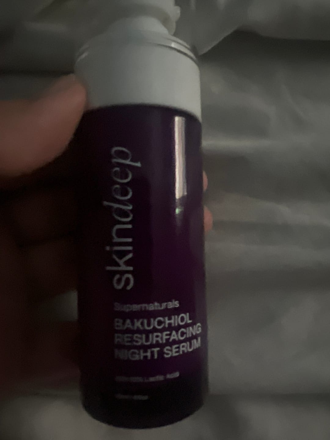 Customer photo review of BAKUCHIOL RESURFACING NIGHT SERUM - with 10% Lactic Acid