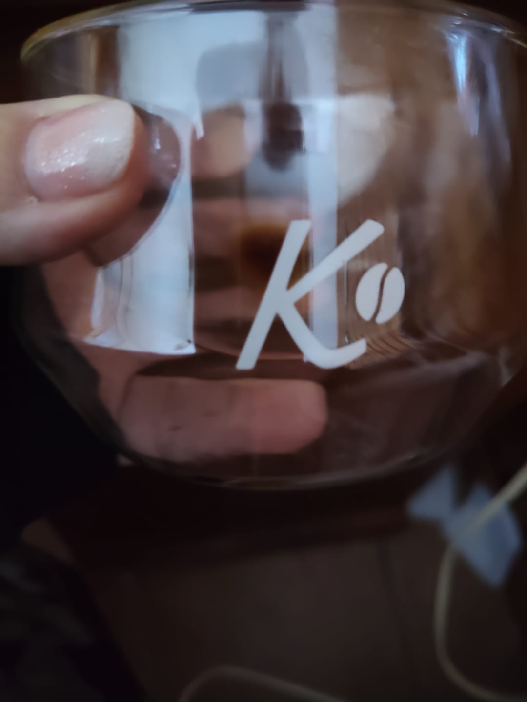 Customer photo review of Vaso Doble Pared Borosilicato Señor K Capacidad 250ml