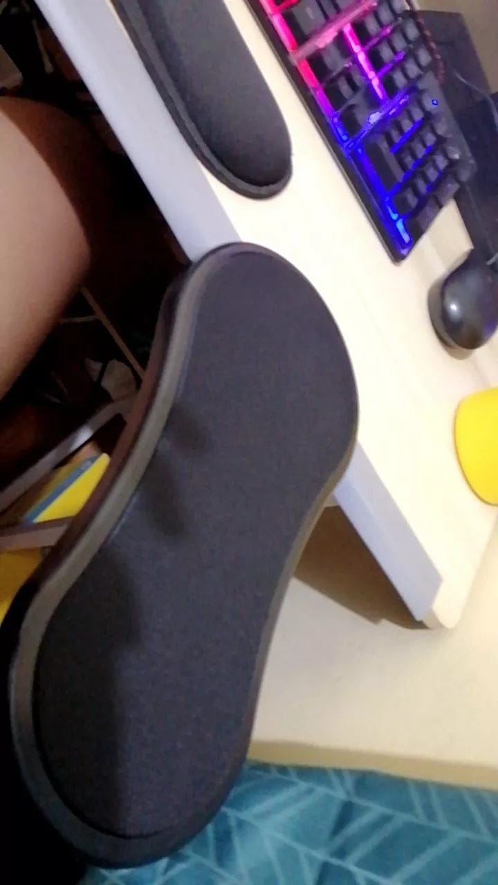 Customer photo review of DeskEase™ Adjustable Desk Arm Support