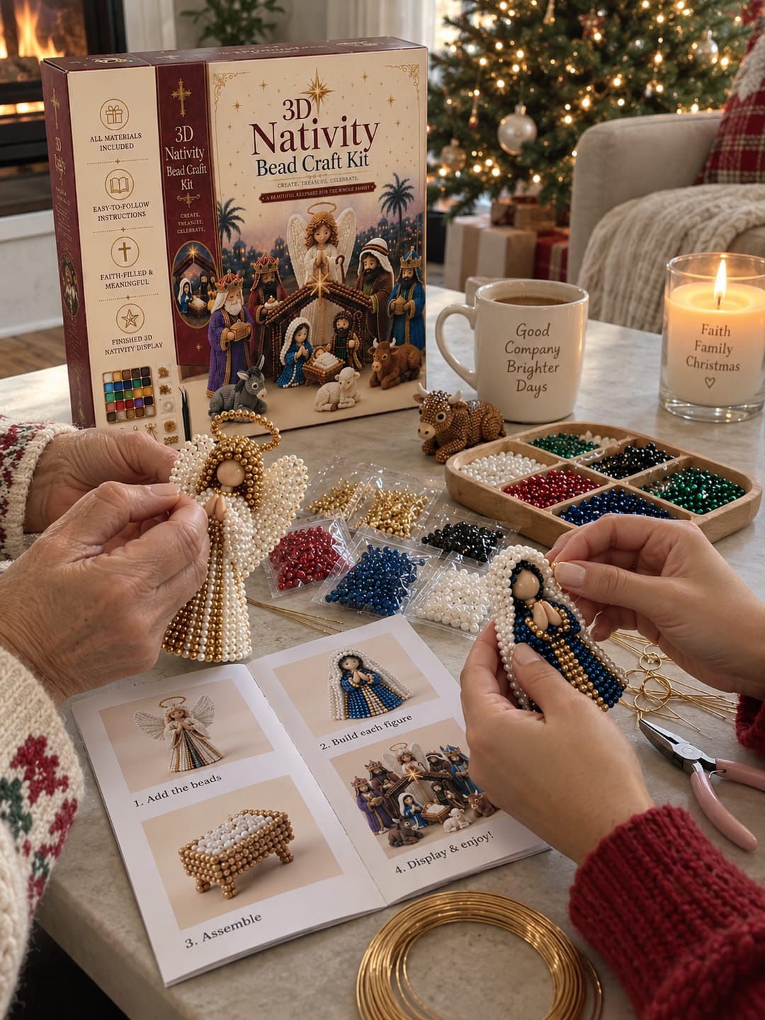 Customer photo review of Nativity Bead Craft Kit