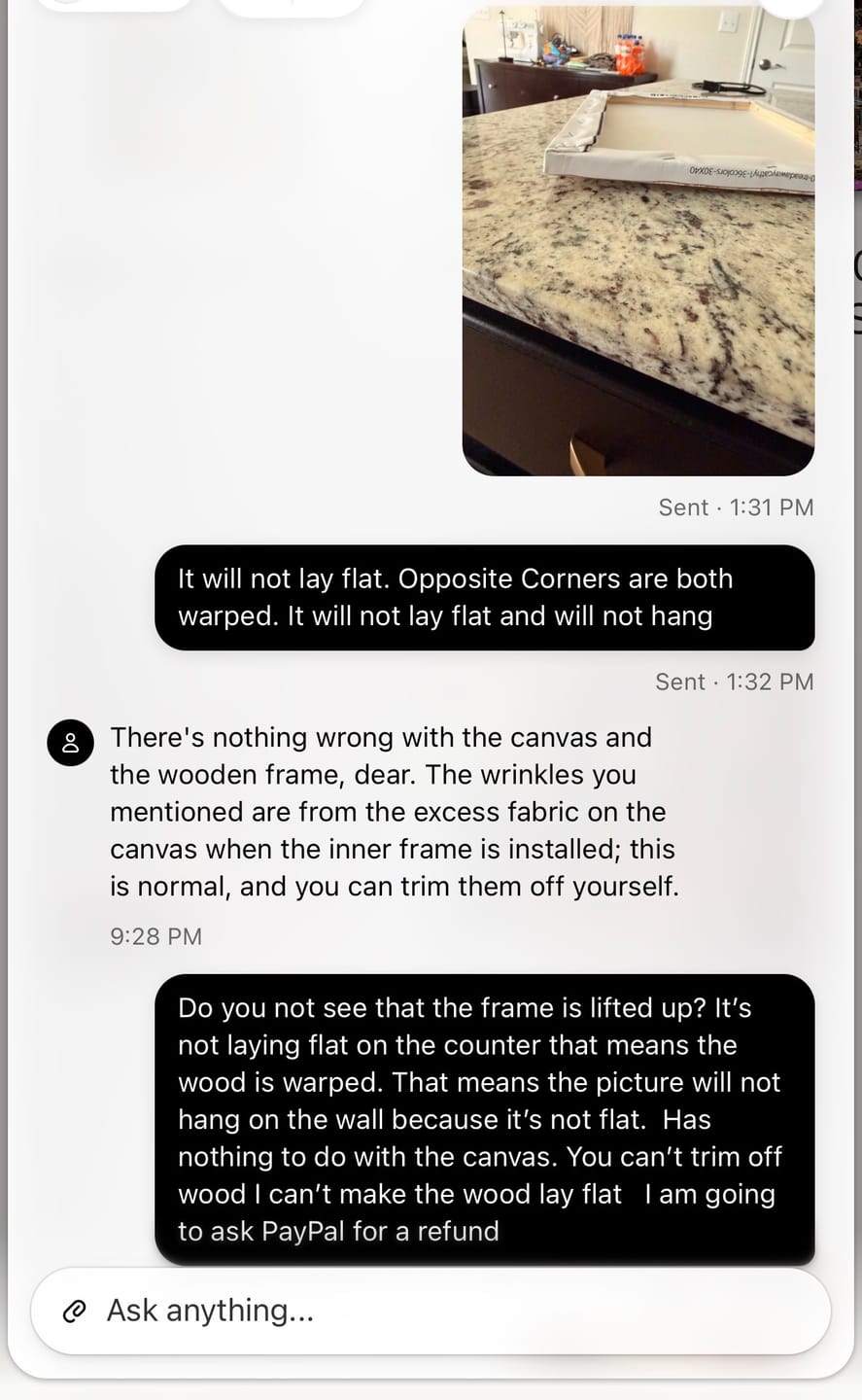 Customer photo review of Custom Paint by Numbers Kit
