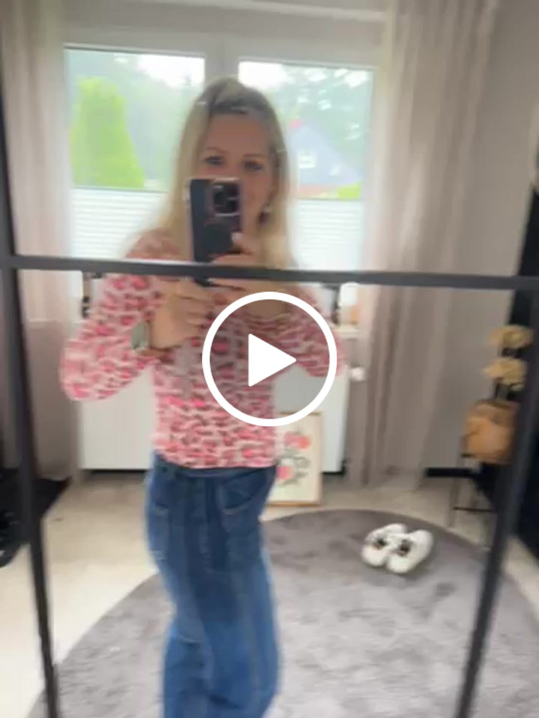 Customer video review of Stretchy Cashmere Langarmshirt rose LEO POWER braun/pink