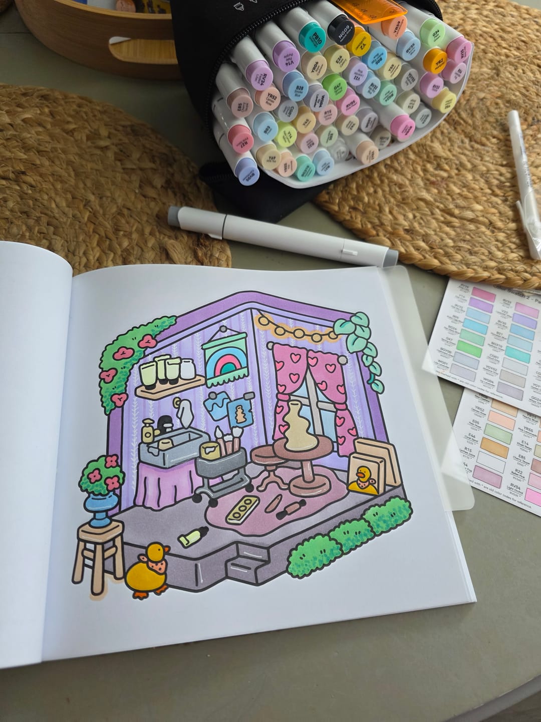 Customer photo review of Ohuhu Honolulu 48 Pastel Colors Dual Tips Alcohol Art Markers-Sweetness (New Color Codes)
