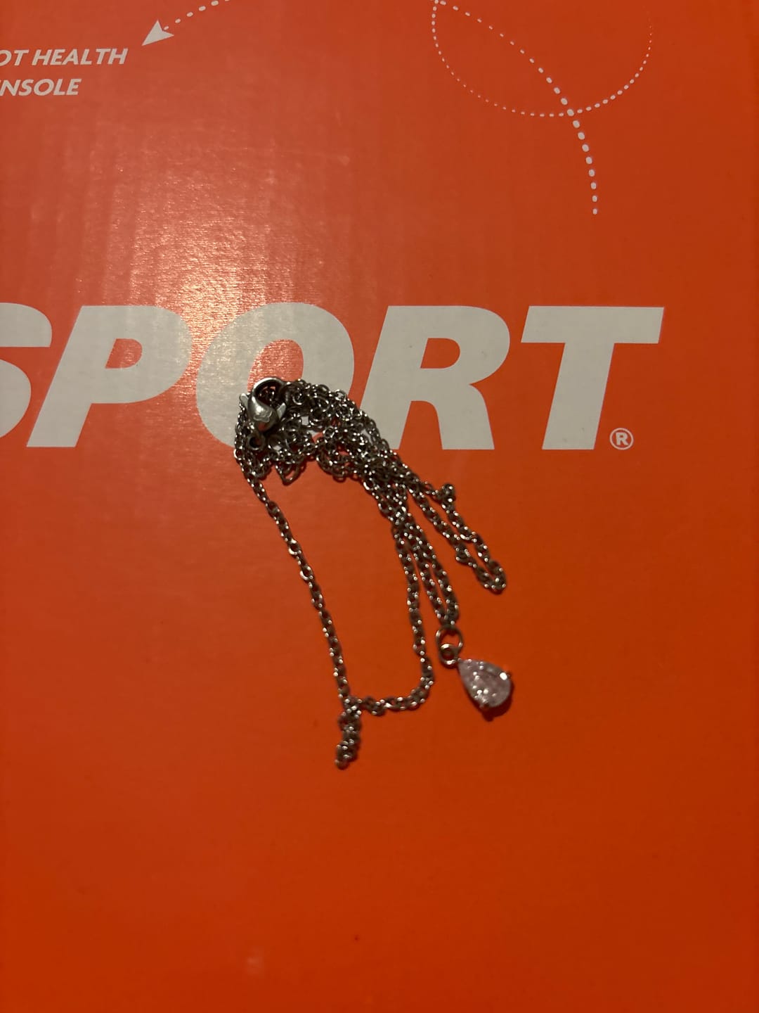 Customer photo review of Pear Shape Diamond Necklace