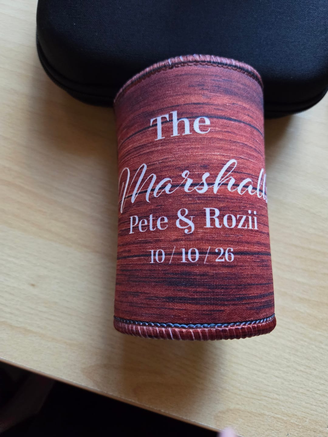 Customer photo review of Wedding Stubby Holder #WD15