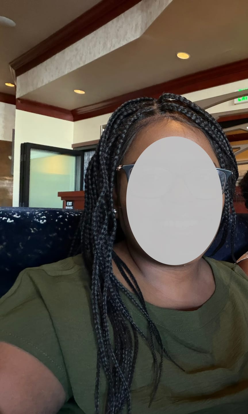 Customer photo review of Swiss HD Full Lace Knotless Box Braided Wig