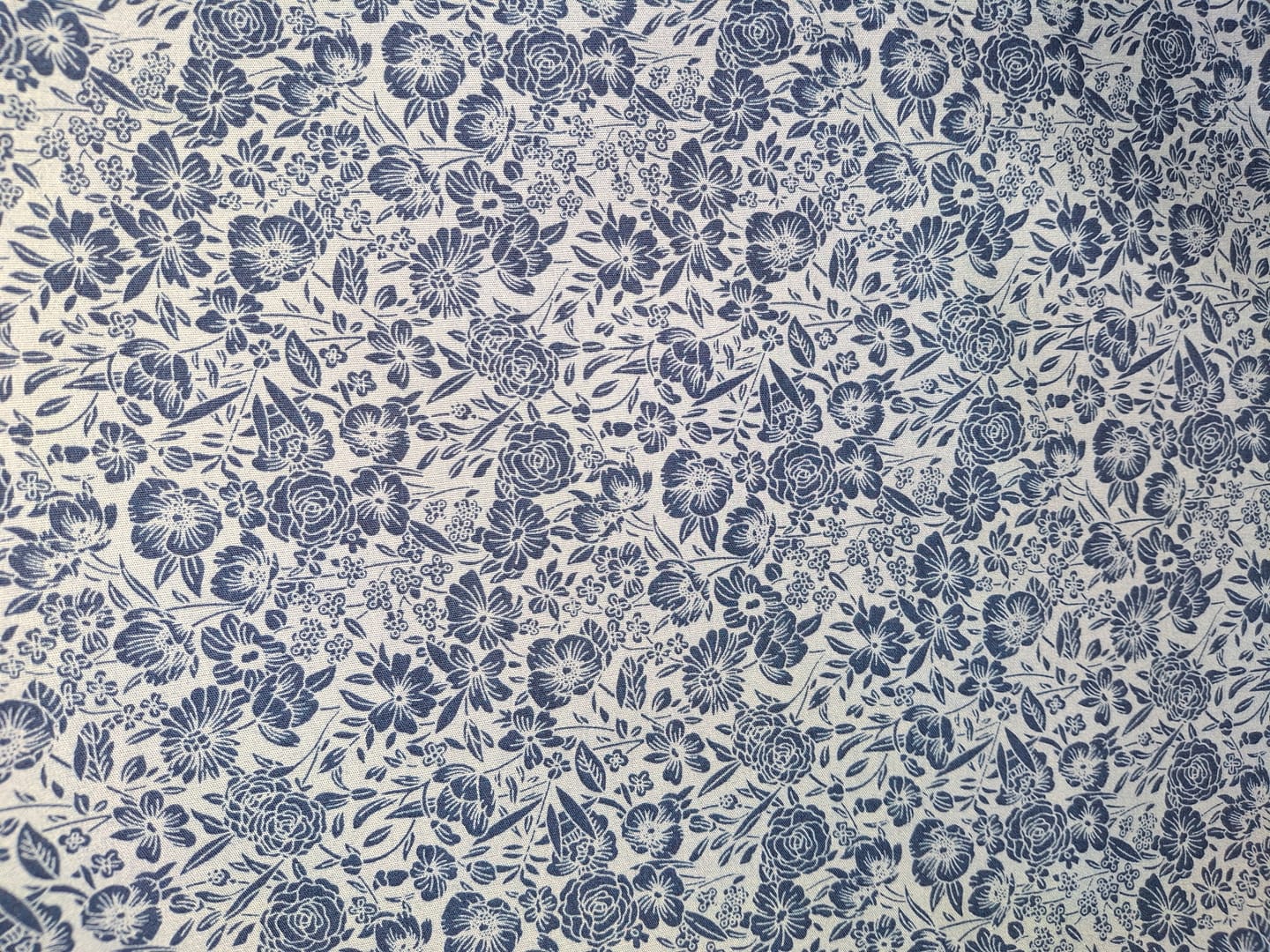 Customer photo review of Busy Floral Rose & Hubble Cotton Poplin Fabric