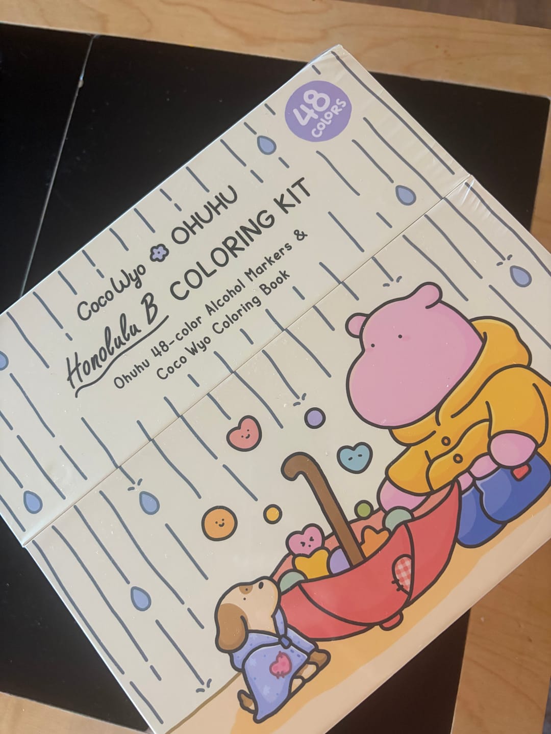 Customer photo review of Ohuhu x Coco Wyo Cozy Mood Coloring Kit, Honolulu B 48 Colors Alcohol Markers with Brush & Fine Dual Tips, Coloring Book with Mood Tracker Pages