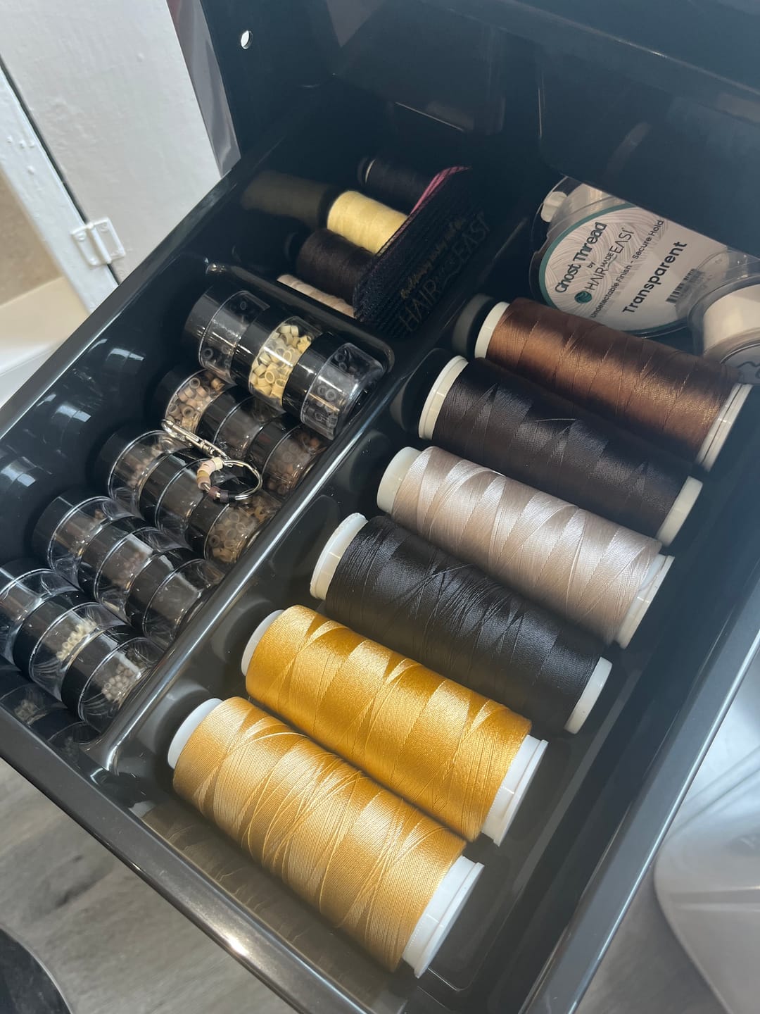 Customer photo review of Hair Made Easi Weaving Thread 500 Metres