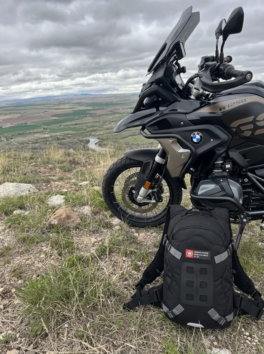 Customer photo review of 12L - Explorer Adventure Touring Backpack with Chest Harness