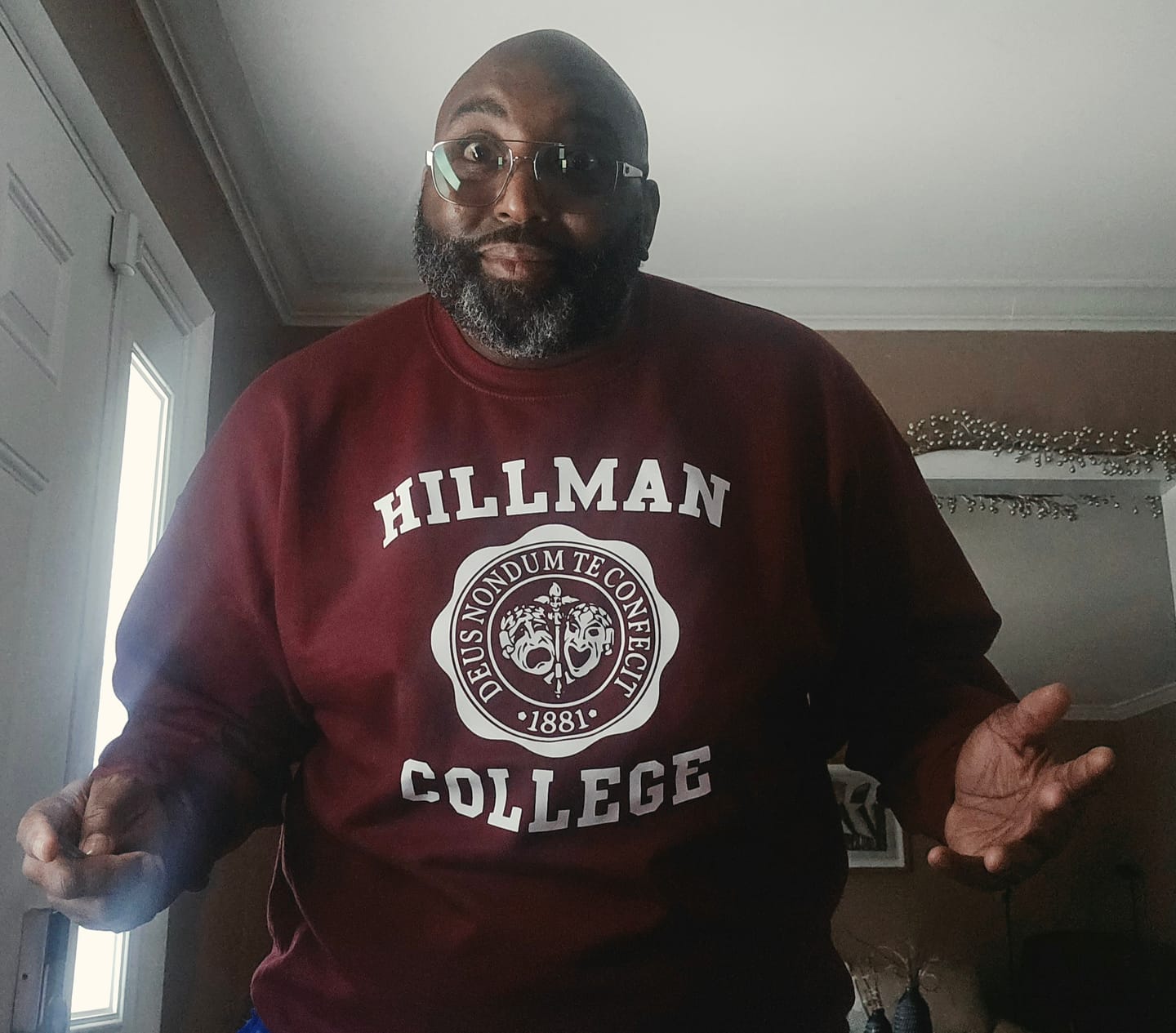 Customer photo review of Hillman College Sweatshirt