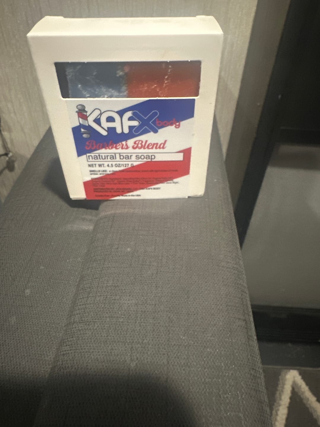 Customer photo review of KAFX Body Barber's Blend Natural Bar Soap