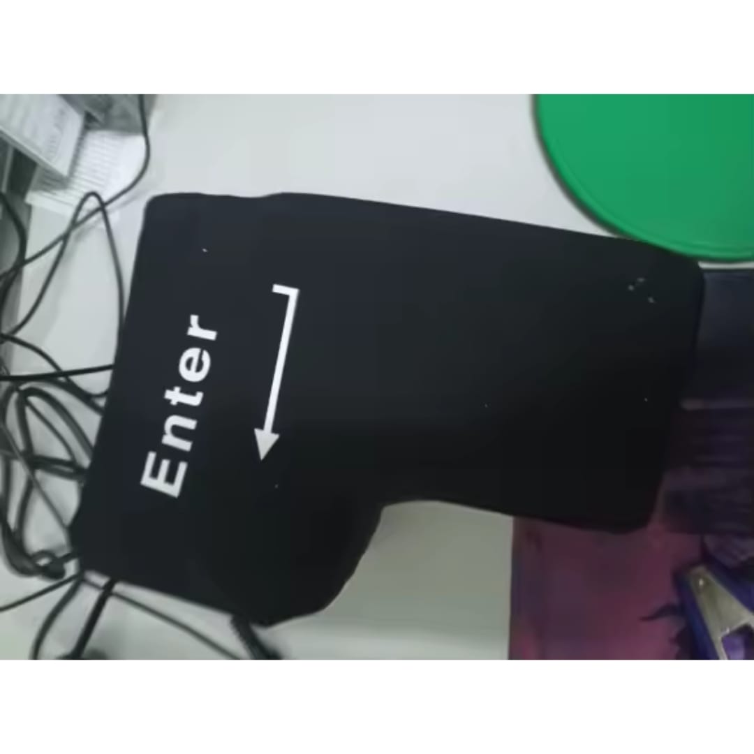 Customer photo review of Punch Ouch - Big Enter Button