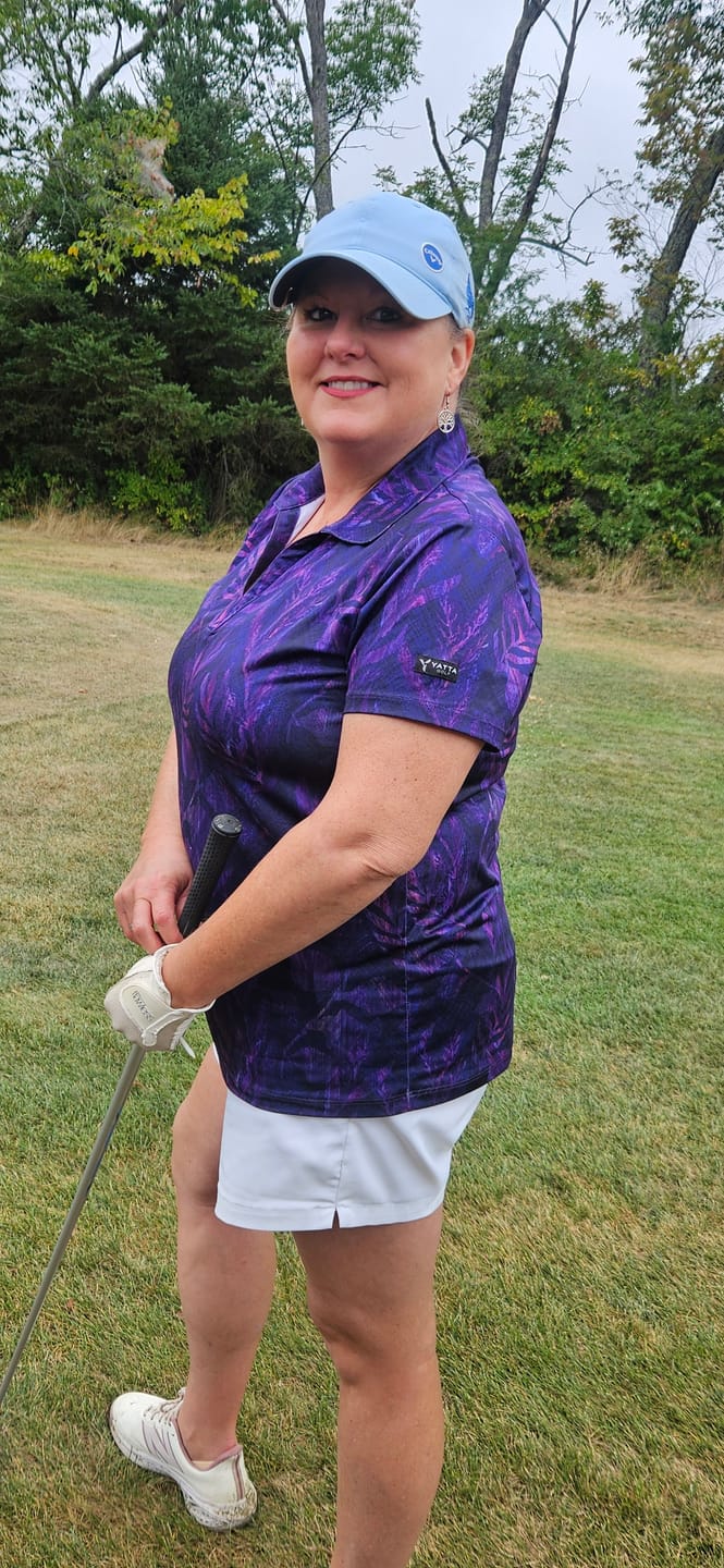 Customer photo review of Violet Vogue Women's Golf Polo