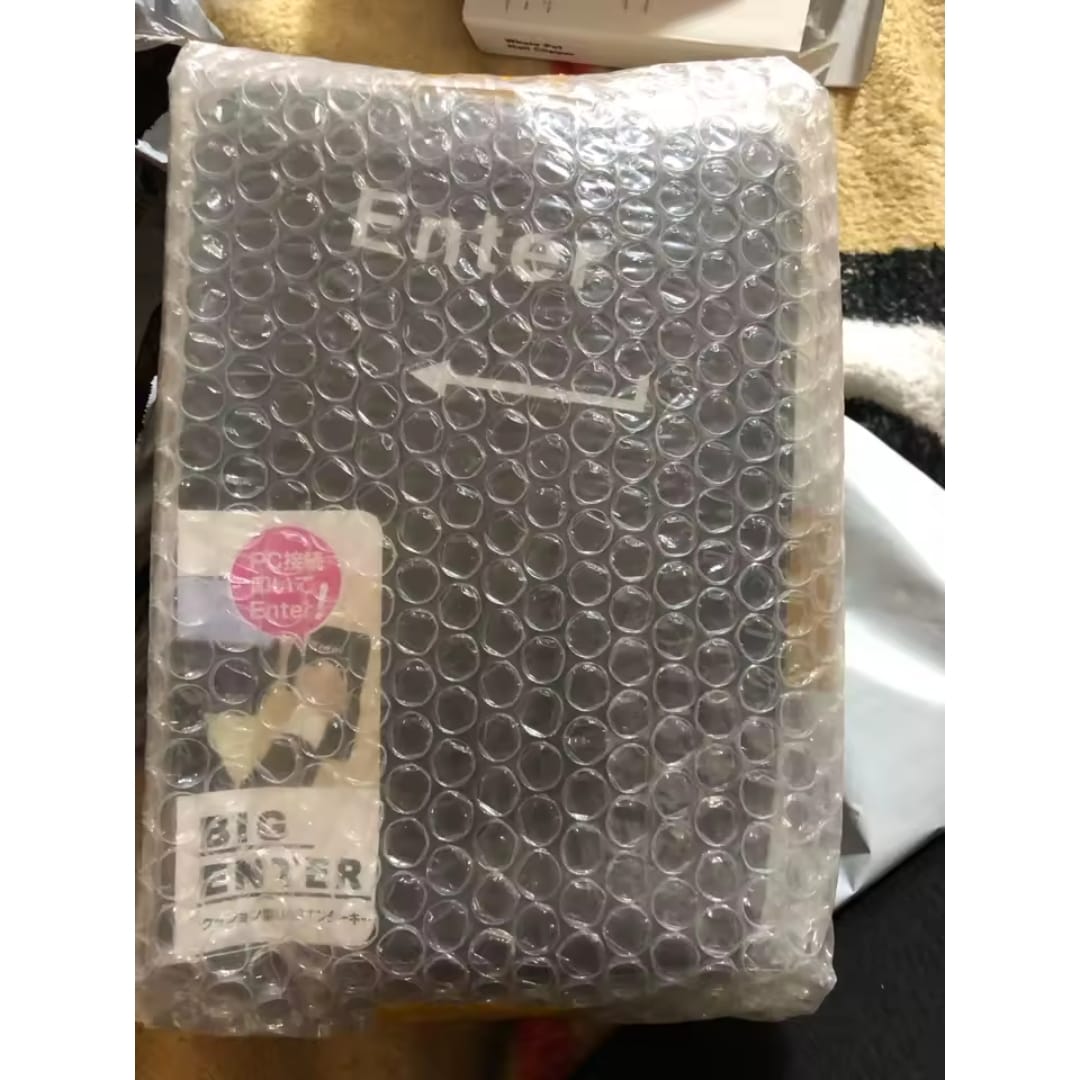 Customer photo review of Punch Ouch - Big Enter Button