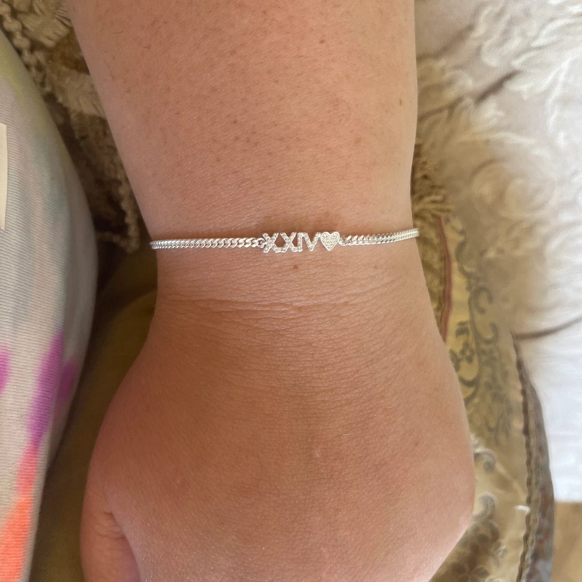 Customer photo review of Custom Crystal Name Bracelet