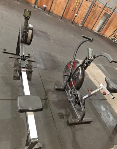 Customer photo review of IRONSIDE Combat Rower + ECHO Air Bike Pack
