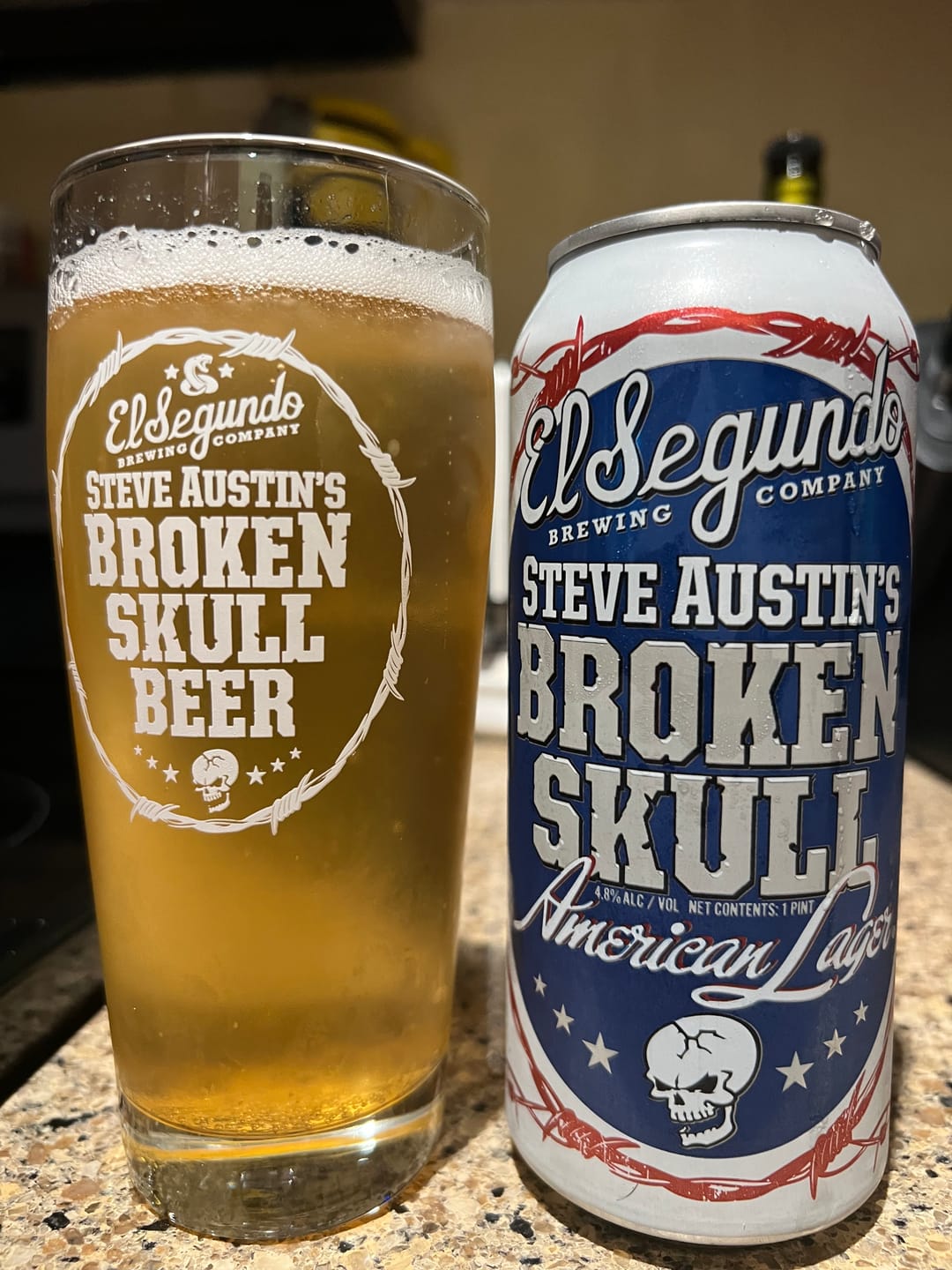 Customer photo review of El Segundo Steve Austin's Broken Skull American Lager (12PK Special)