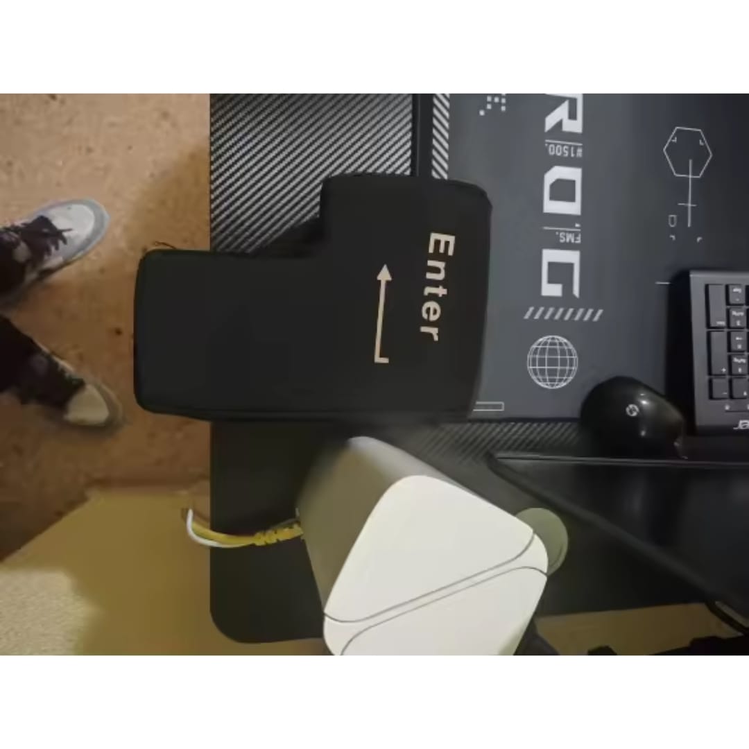 Customer photo review of Punch Ouch - Big Enter Button